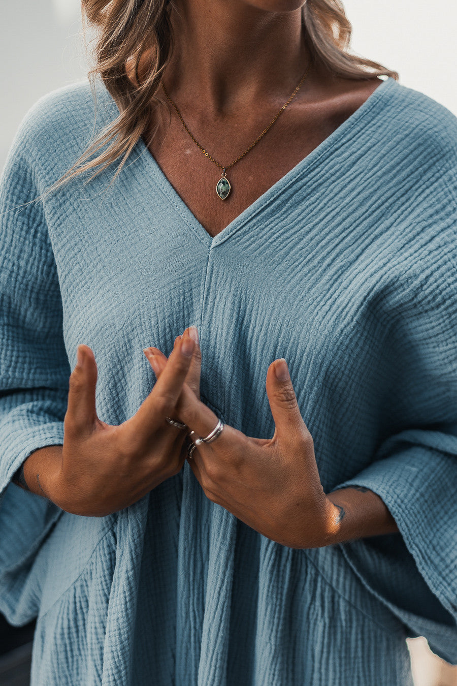 Robe Grungemama Olinda bleu