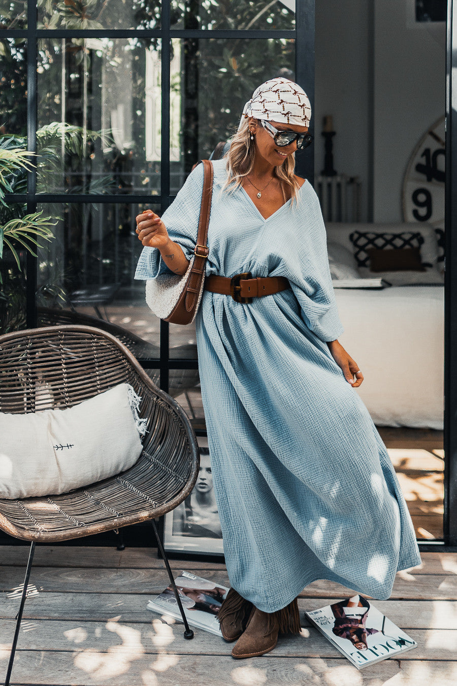 Robe Grungemama Olinda bleu