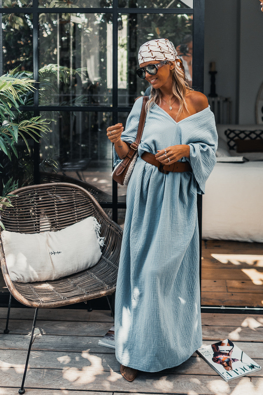 Robe Grungemama Olinda bleu
