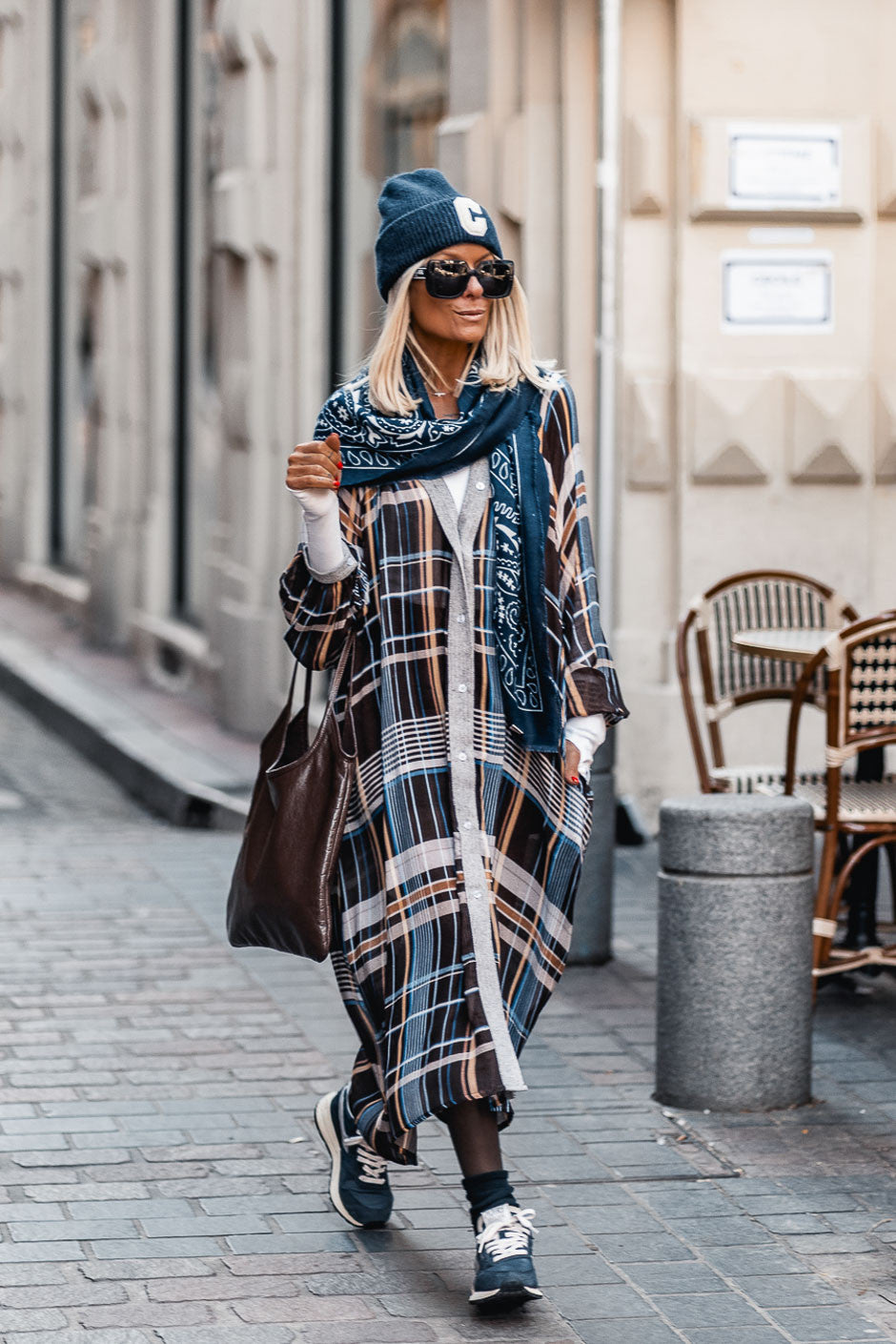 Robe Grungemama Tala carreaux brown