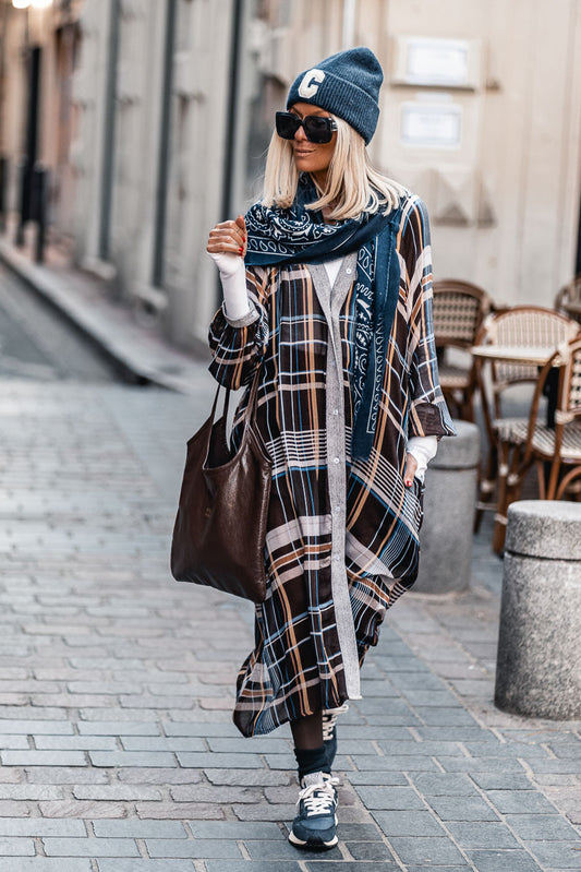 Robe Grungemama Tala carreaux brown