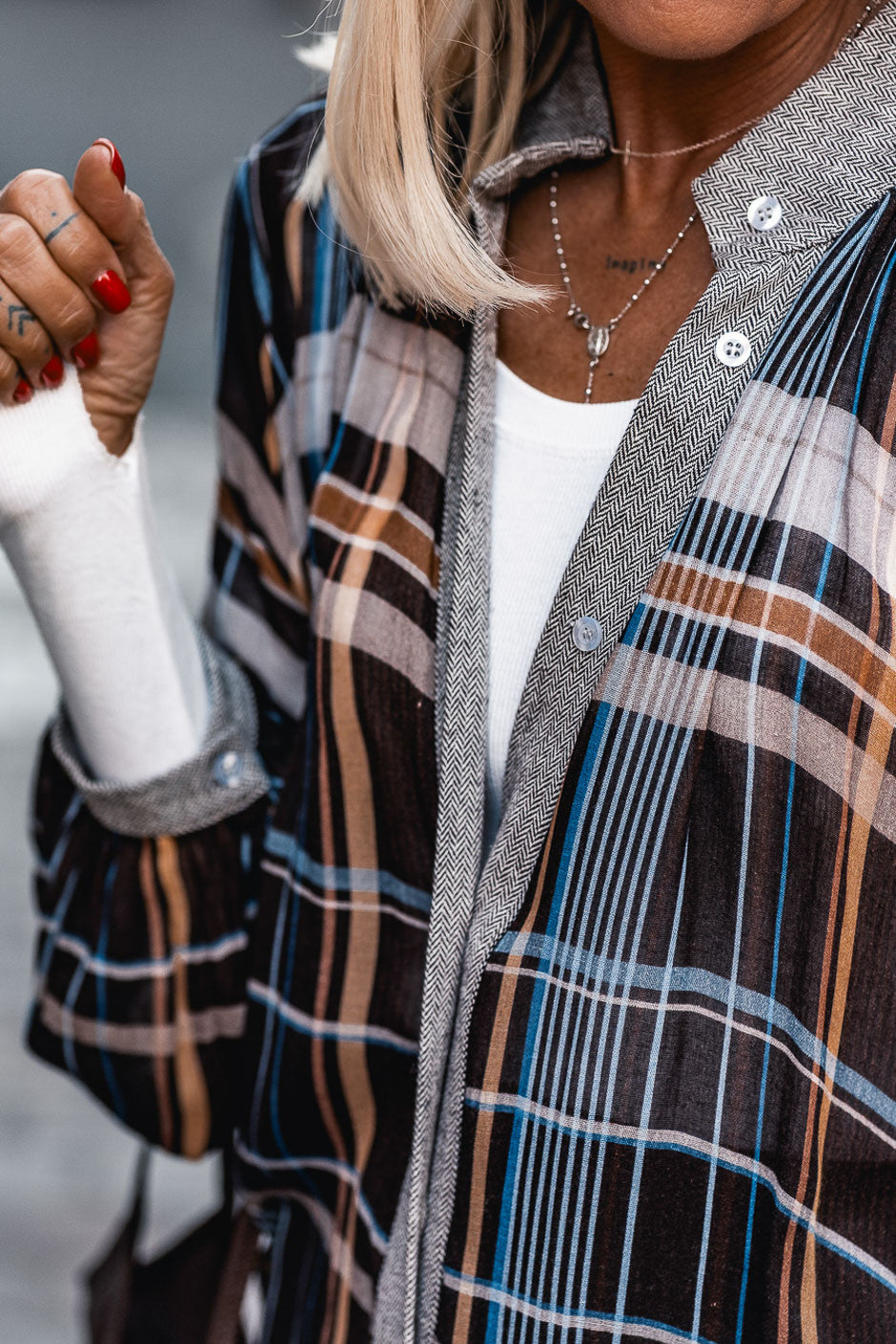 Robe Grungemama Tala carreaux brown