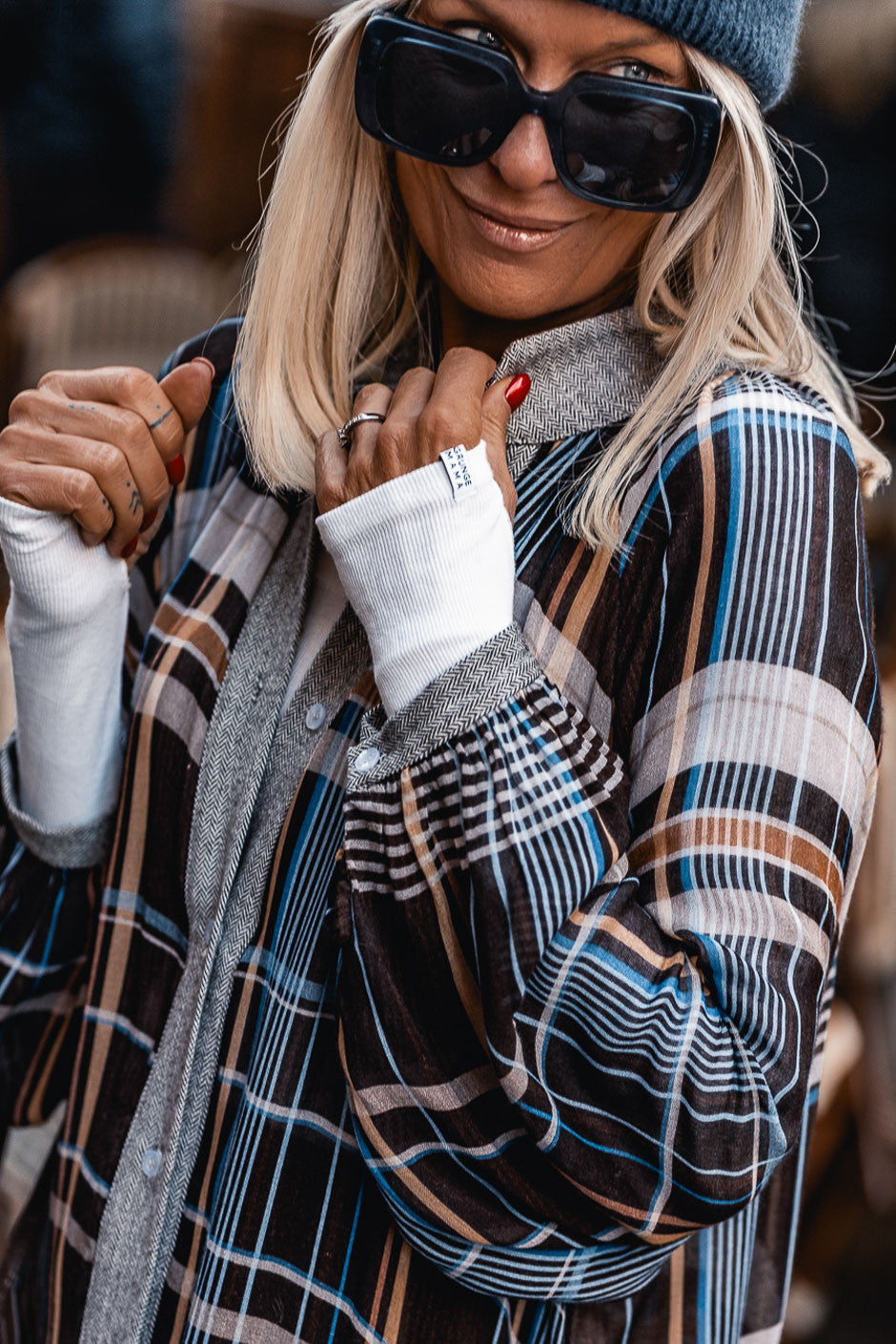 Robe Grungemama Tala carreaux brown