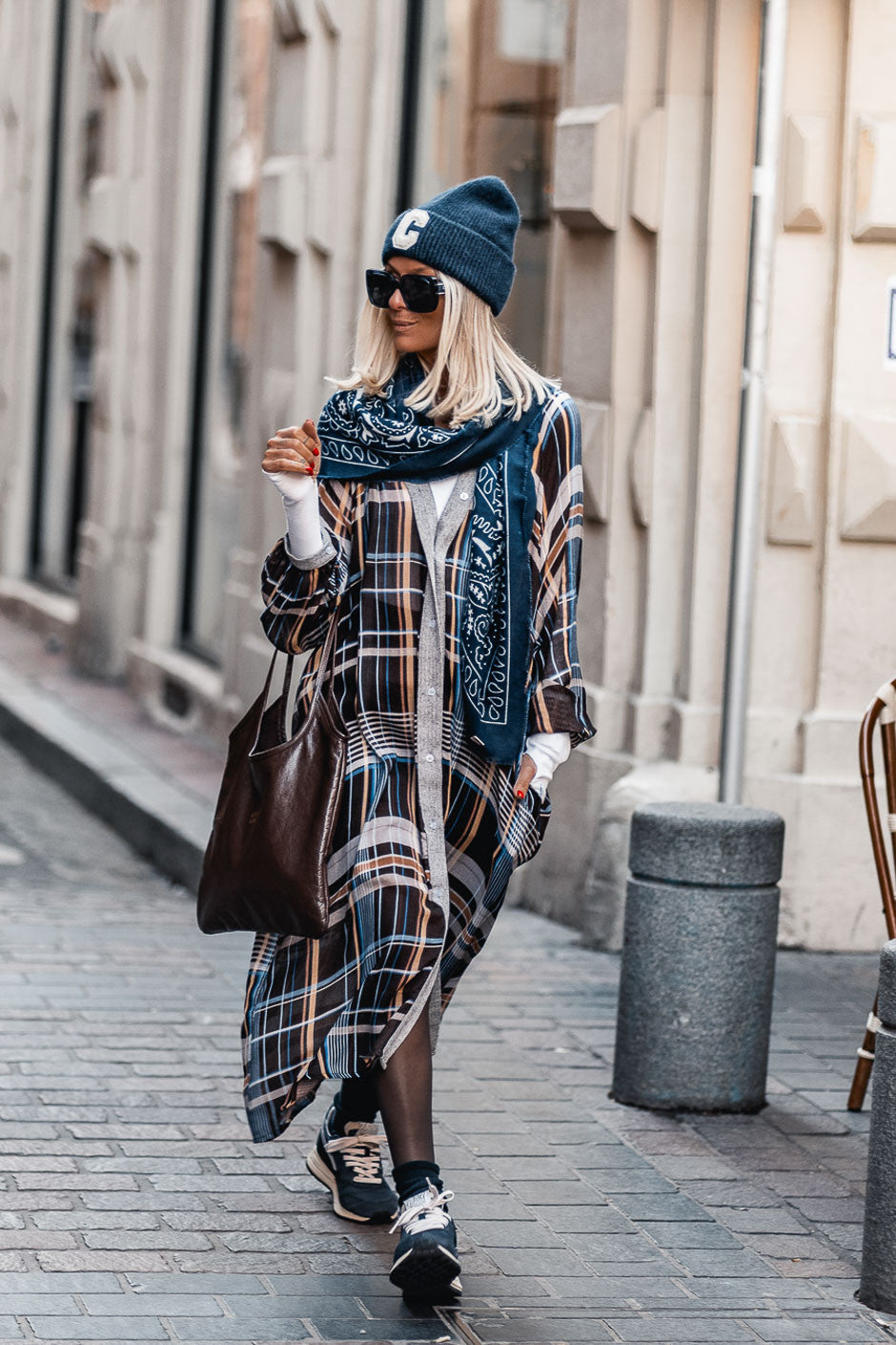 Robe Grungemama Tala carreaux brown