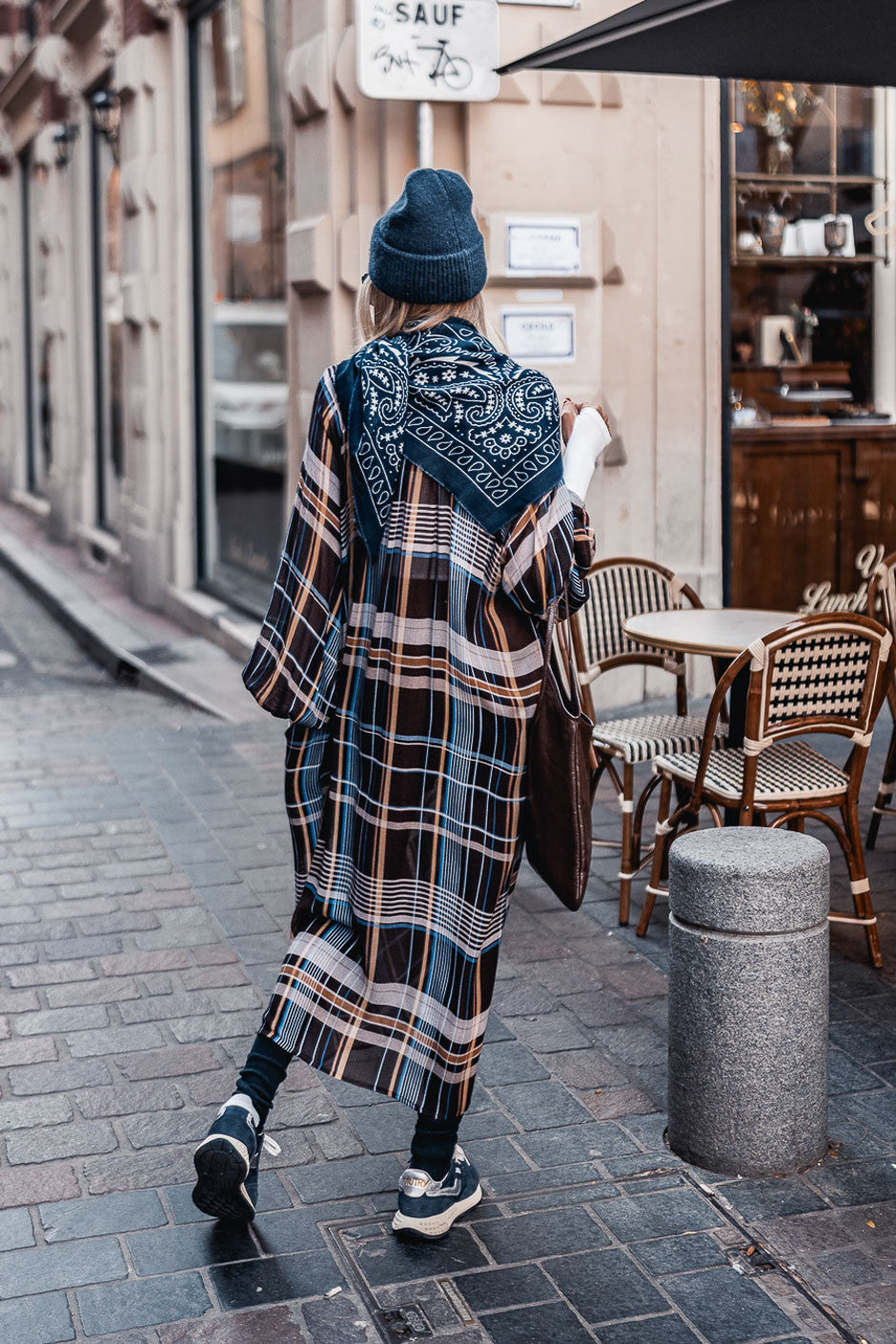 Robe Grungemama Tala carreaux brown