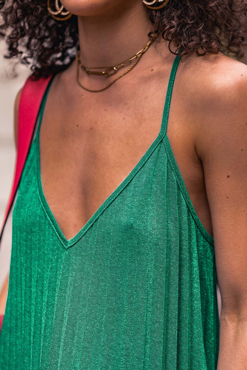 Robe longue Becky vert
