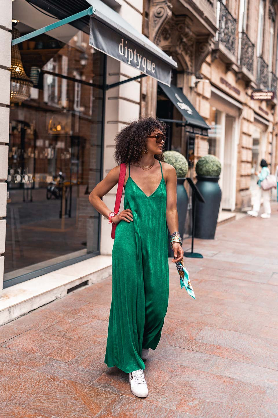 Robe longue Becky vert