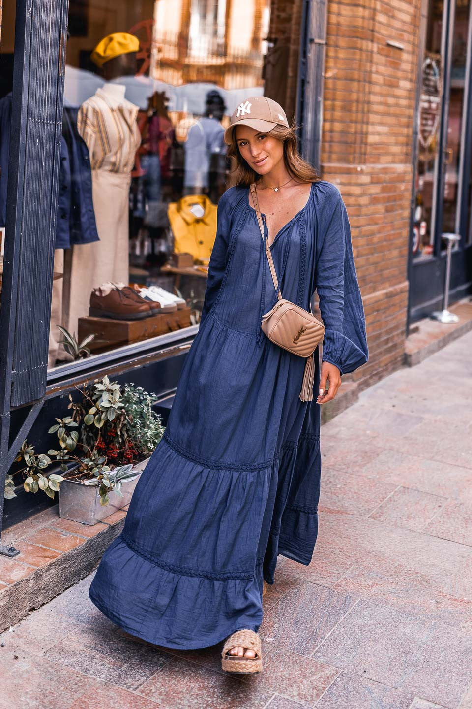 Robe longue Sady marine