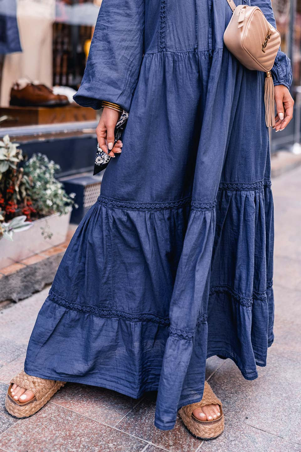 Robe longue Sady marine