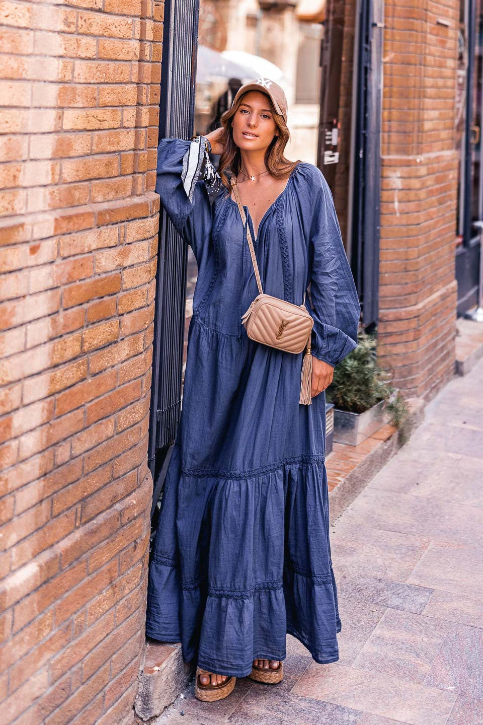 Robe longue Sady marine