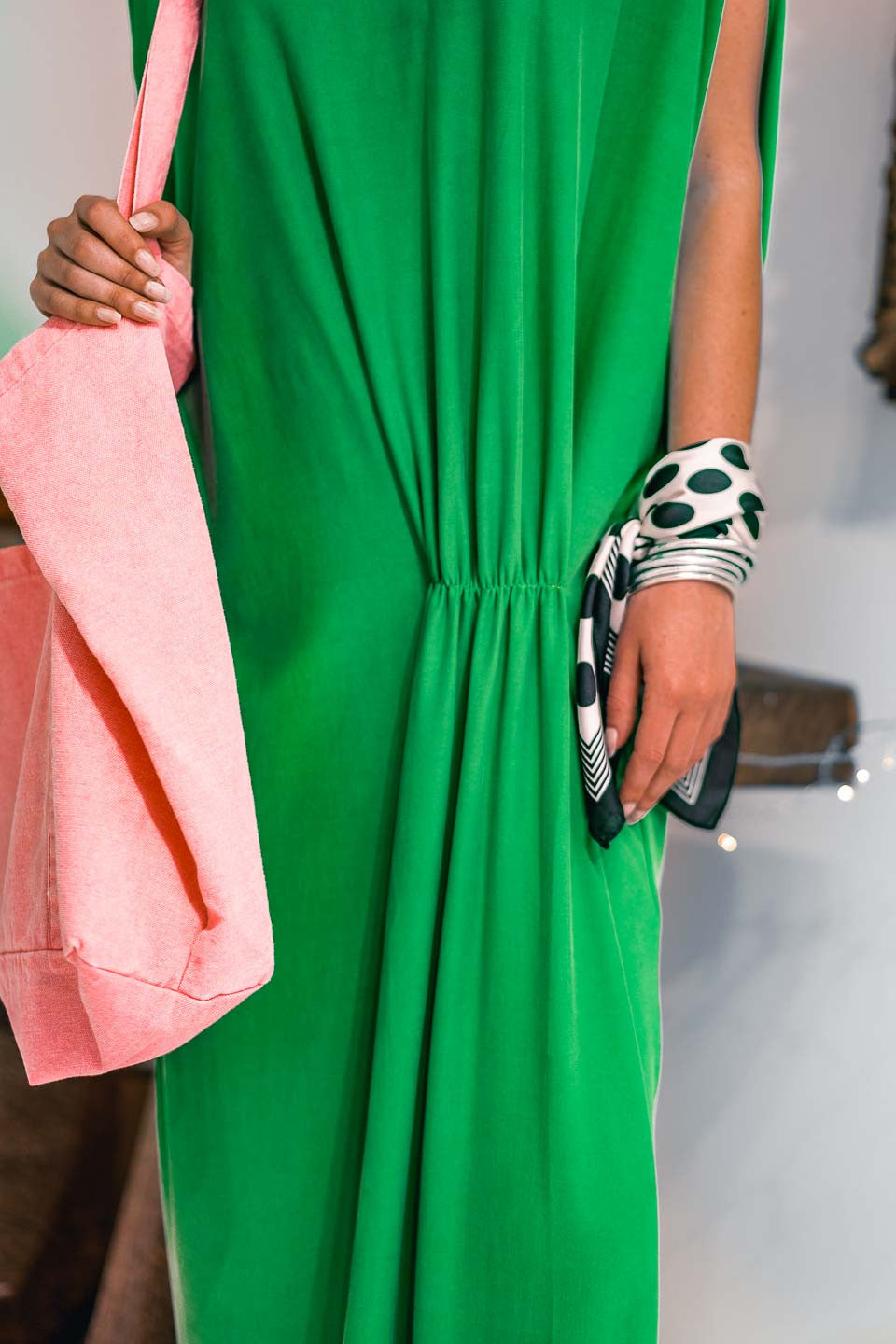 Robe mi-longue Romy vert