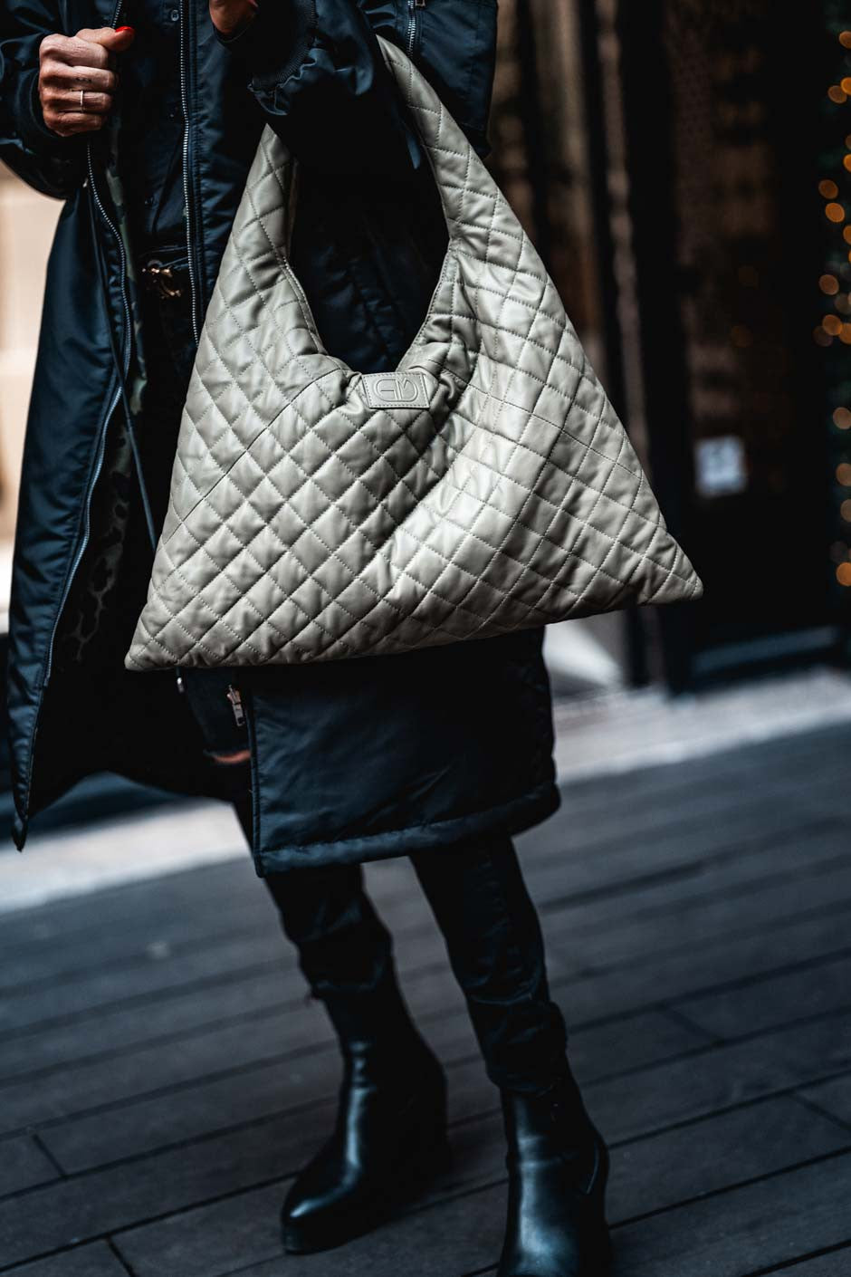Sac cuir Grungemama Mid Biggy vert