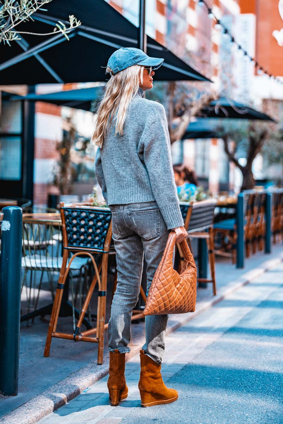 Sac cuir Grungemama Small Biggy camel