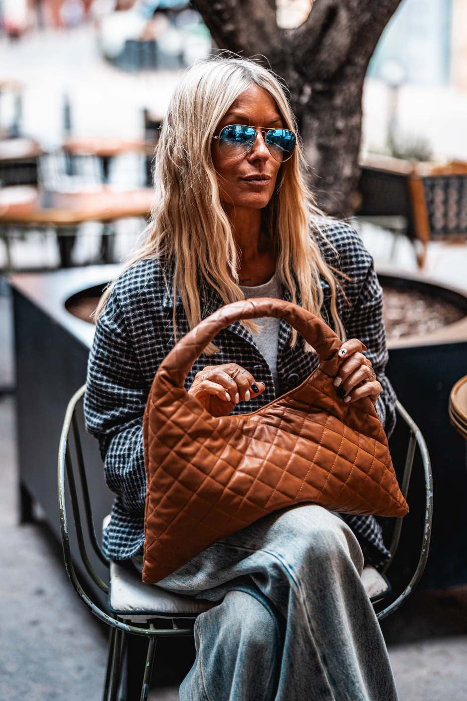 Sac cuir Grungemama Small Biggy camel