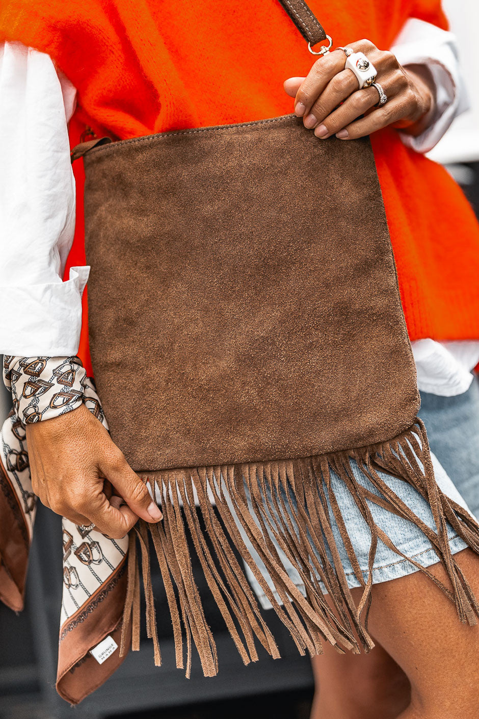 Sac Rond en Cuir Gaufré « Le Foyer édiéval Sac Rond en Cuir Gaufré « Le Foyer édiéval