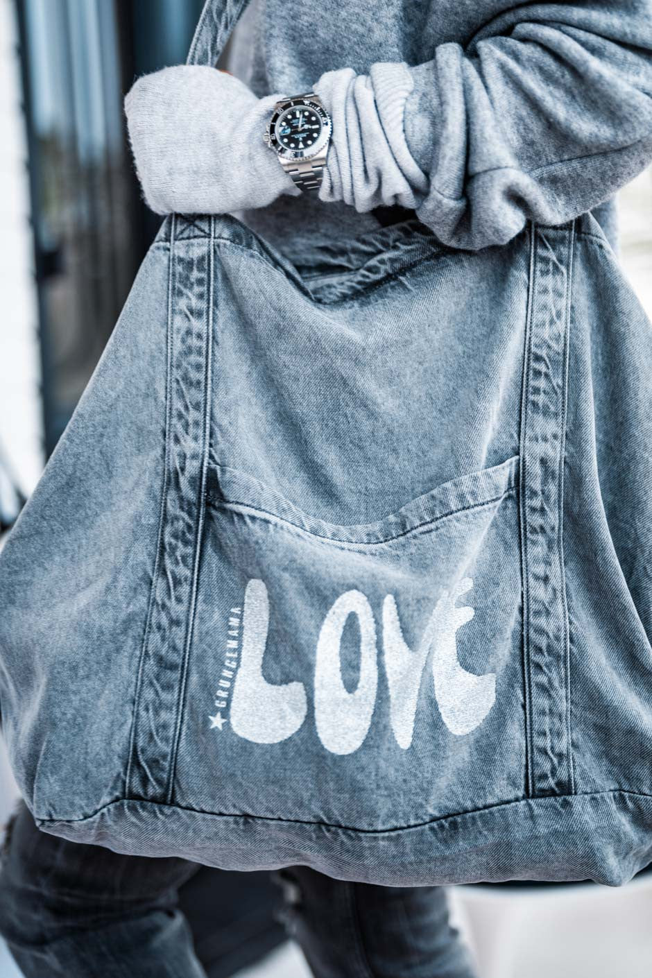 Sac Grungemama Love gris