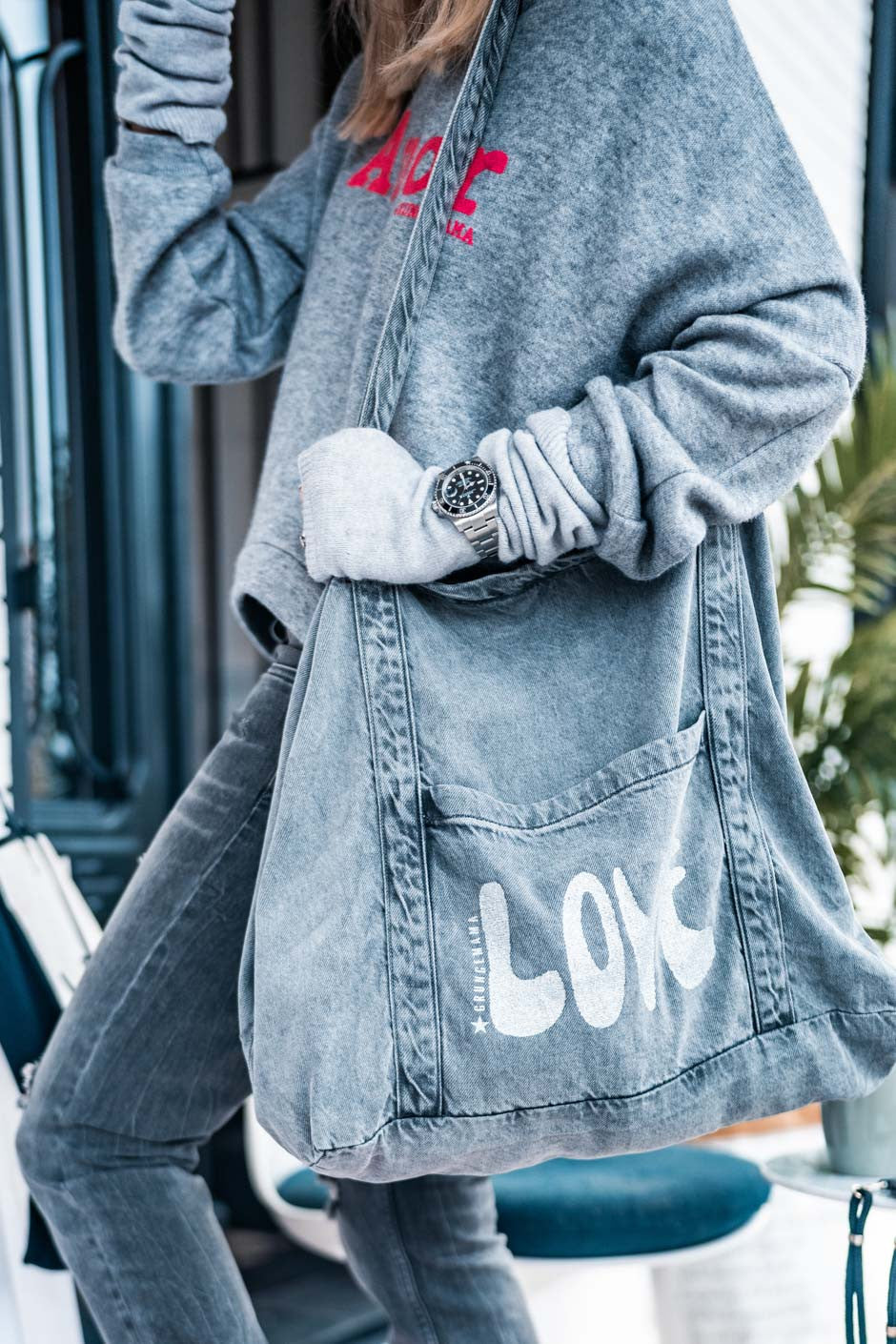 Sac Grungemama Love gris