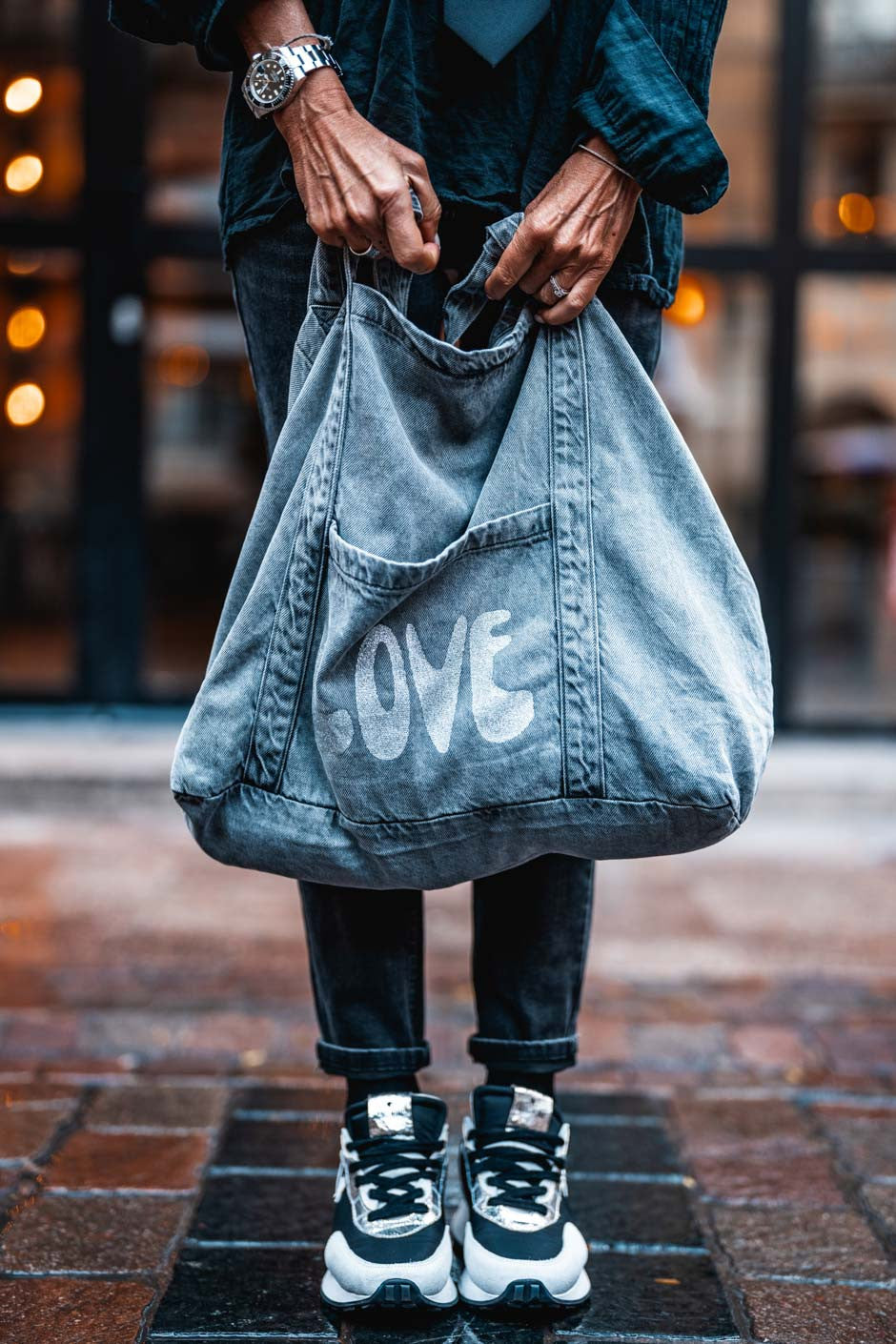 Sac Grungemama Love gris