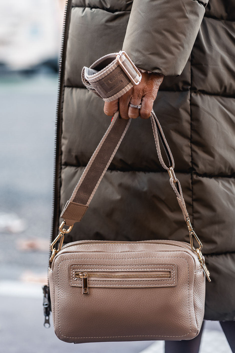 Grungemama Paoly beige leather bag archive grunge shoulder bag 