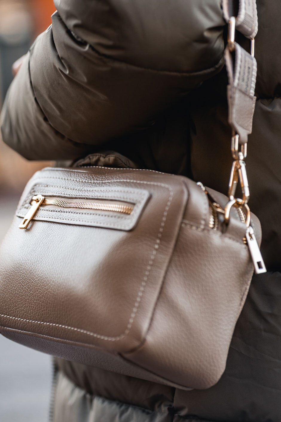 Sac Grungemama Paoly beige-100%CUIR