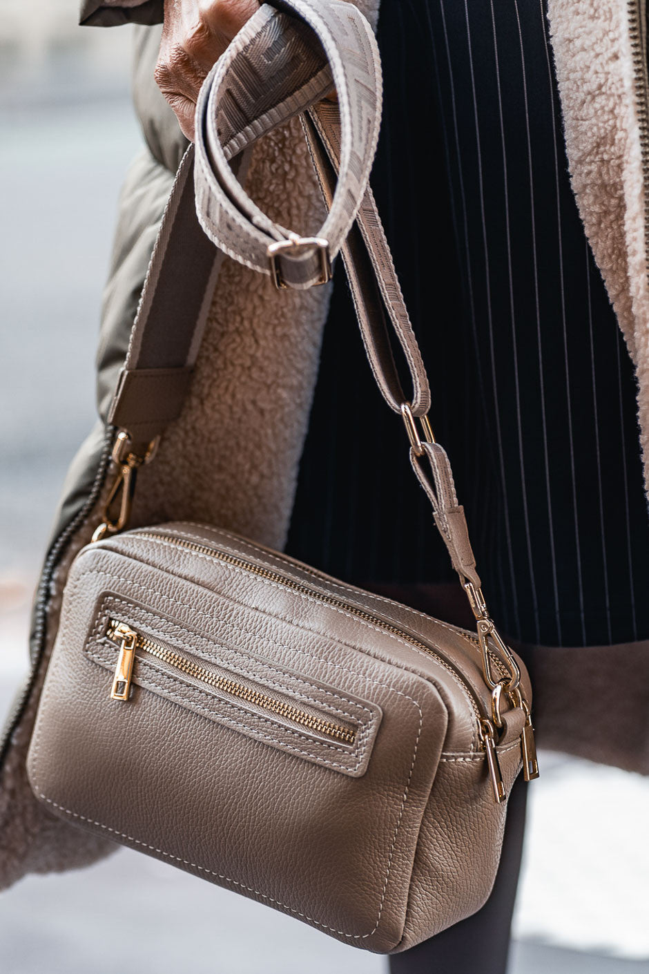 Sac Grungemama Paoly beige-100%CUIR