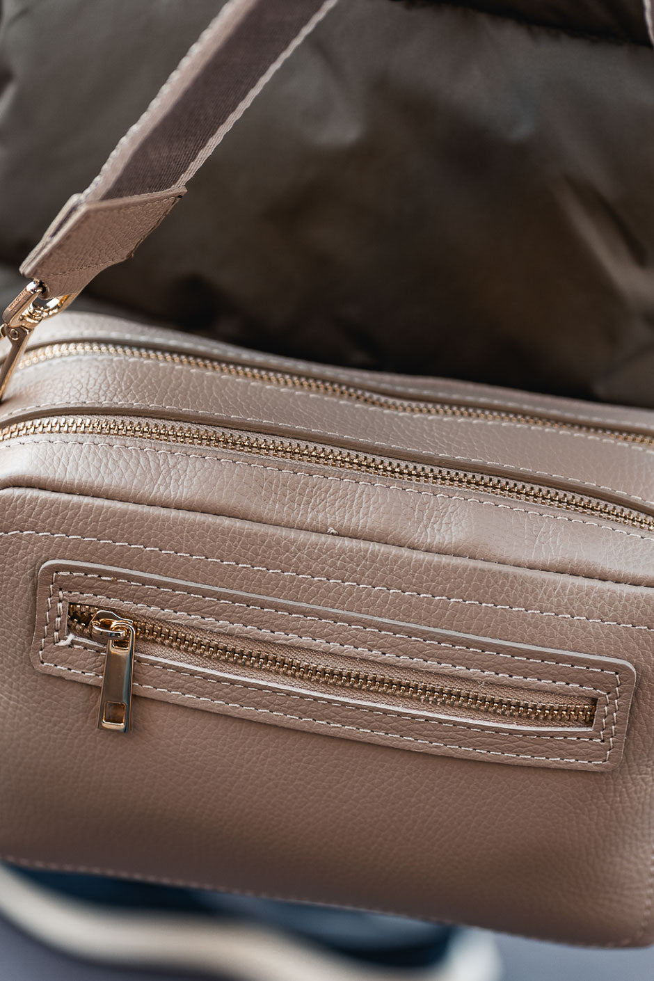 Sac Grungemama Paoly beige-100%CUIR