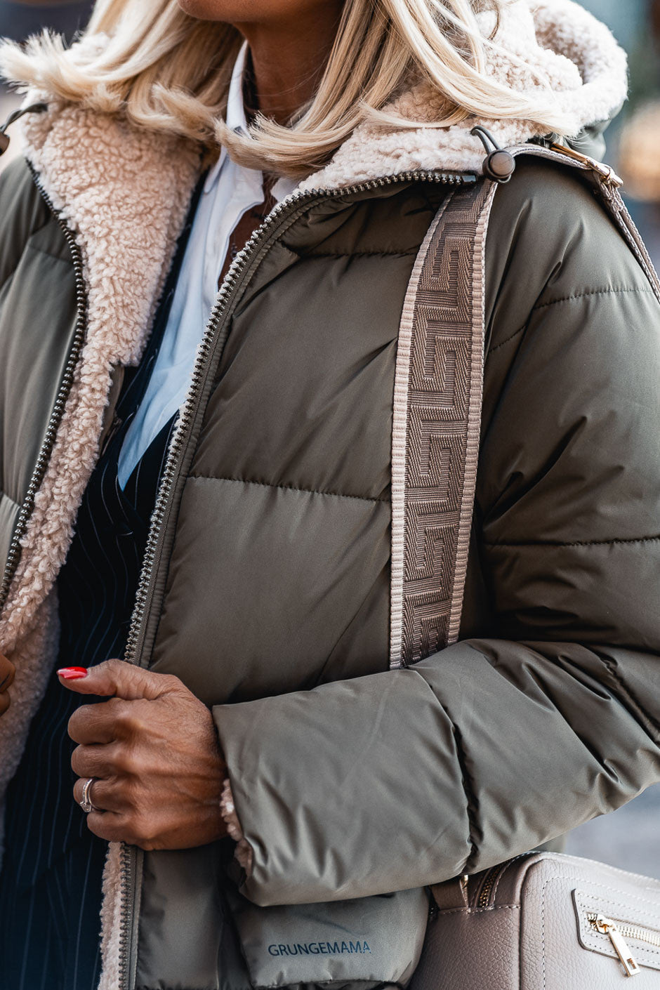 Sac Grungemama Paoly beige-100%CUIR