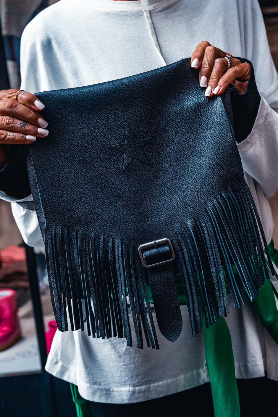 Sac Grungemama Victoria noir cuir