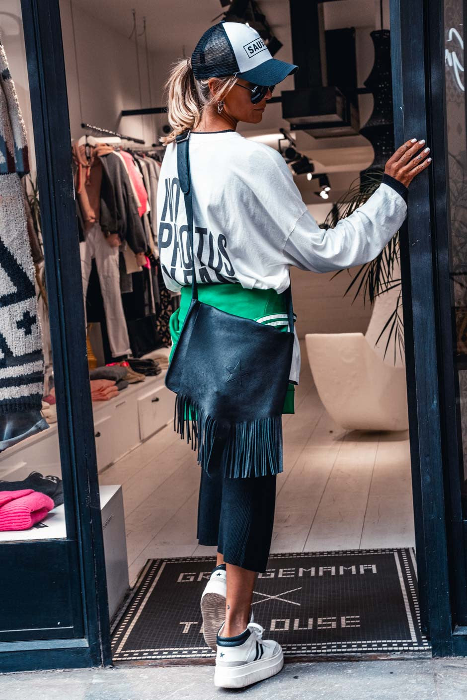 Sac Grungemama Victoria noir cuir