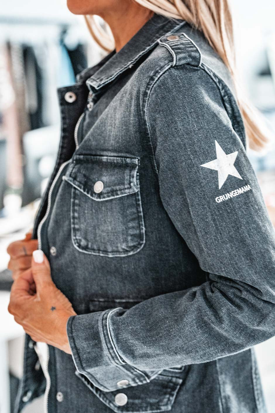 Saharienne Grungemama Grungeclub denim anthracite