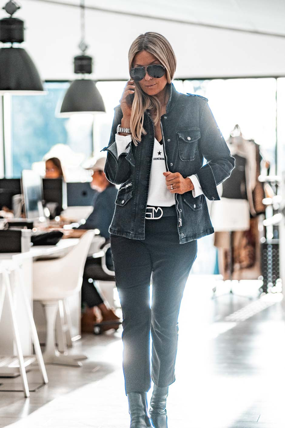 Saharienne Grungemama Grungeclub denim anthracite