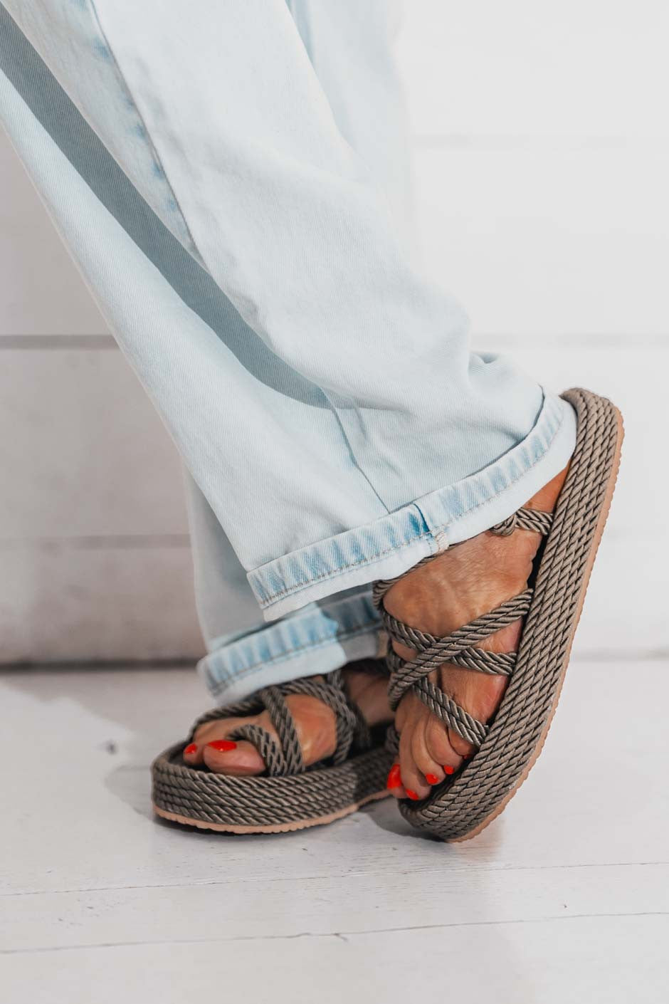 Sandales Grungemama Kalvy corde kaki