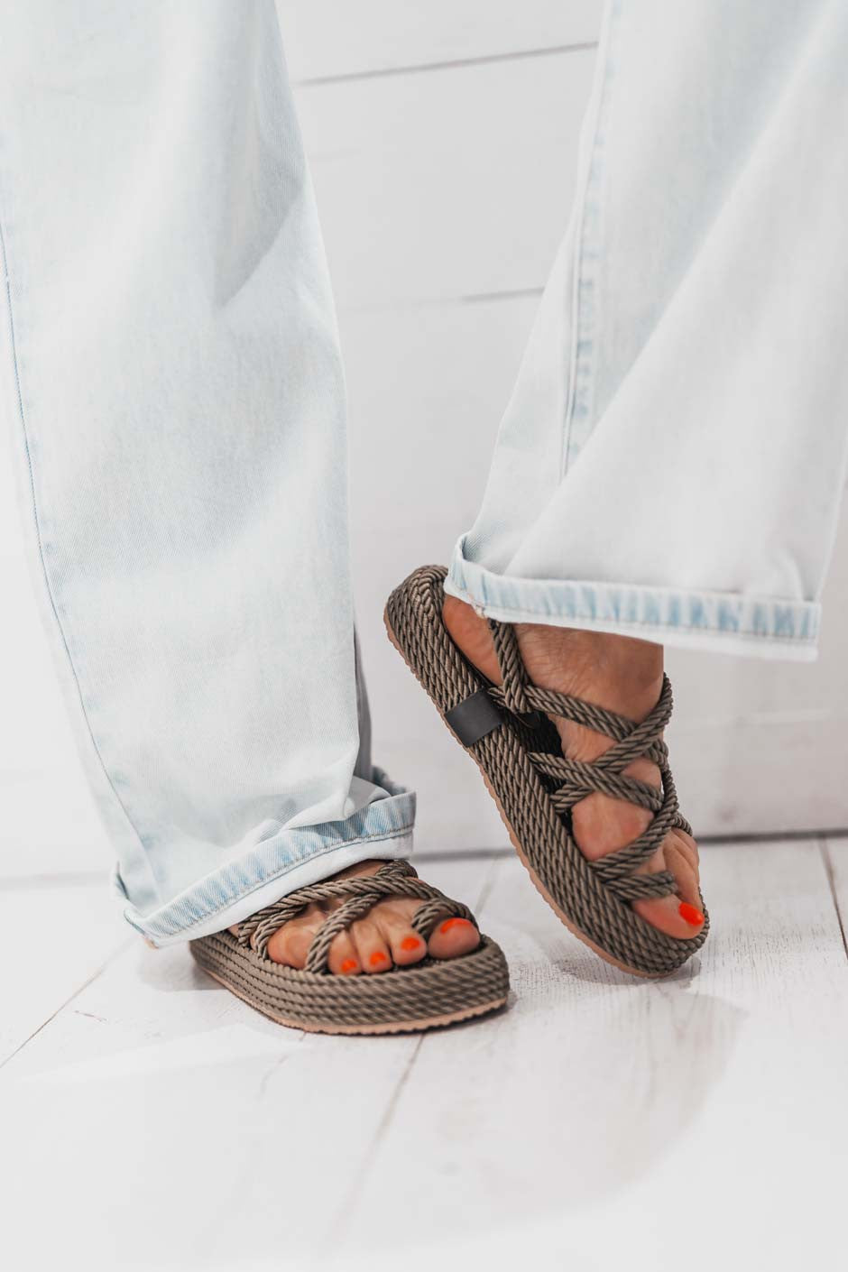 Sandales Grungemama Kalvy corde kaki