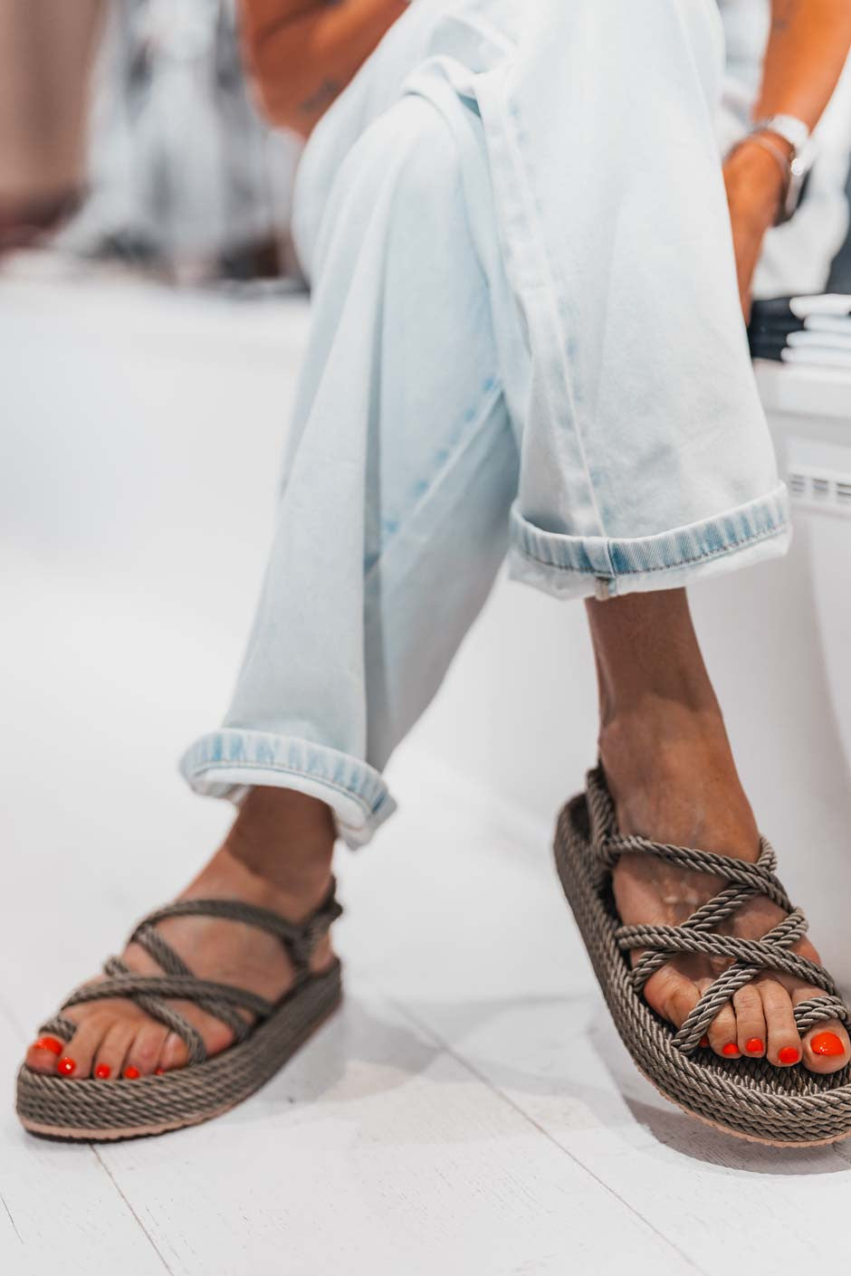 Sandales Grungemama Kalvy corde kaki