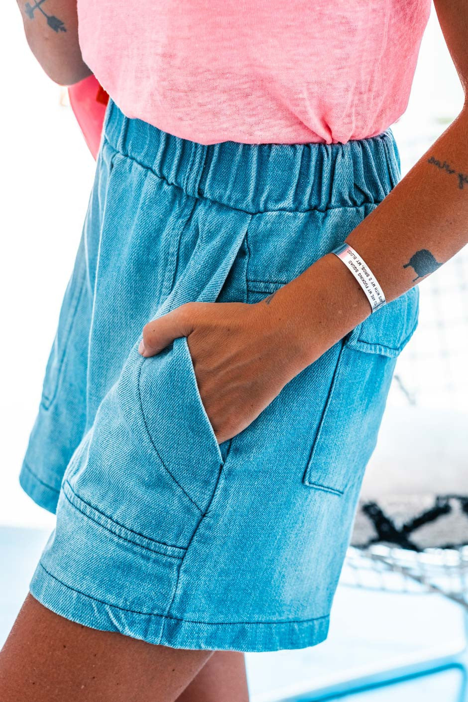 Short Banditas Boby denim bleu