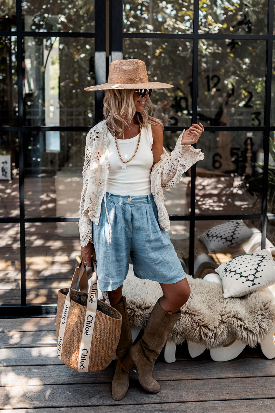 Short Grungemama Carson bleu