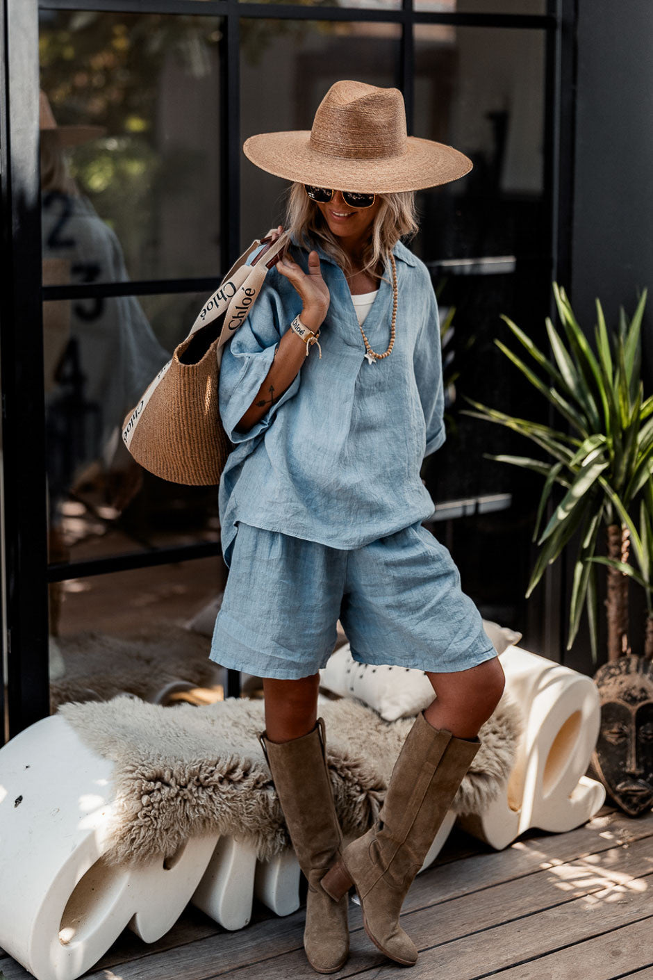 Short Grungemama Carson bleu