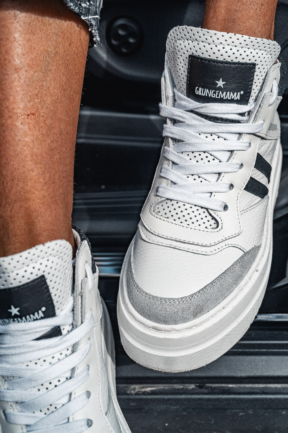 Sneakers Grungemama Natti blanc/noir