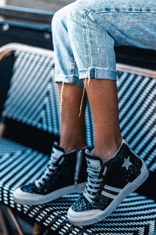 GRUNGEMAMA NEW ALLGLItter SNEAKERS black