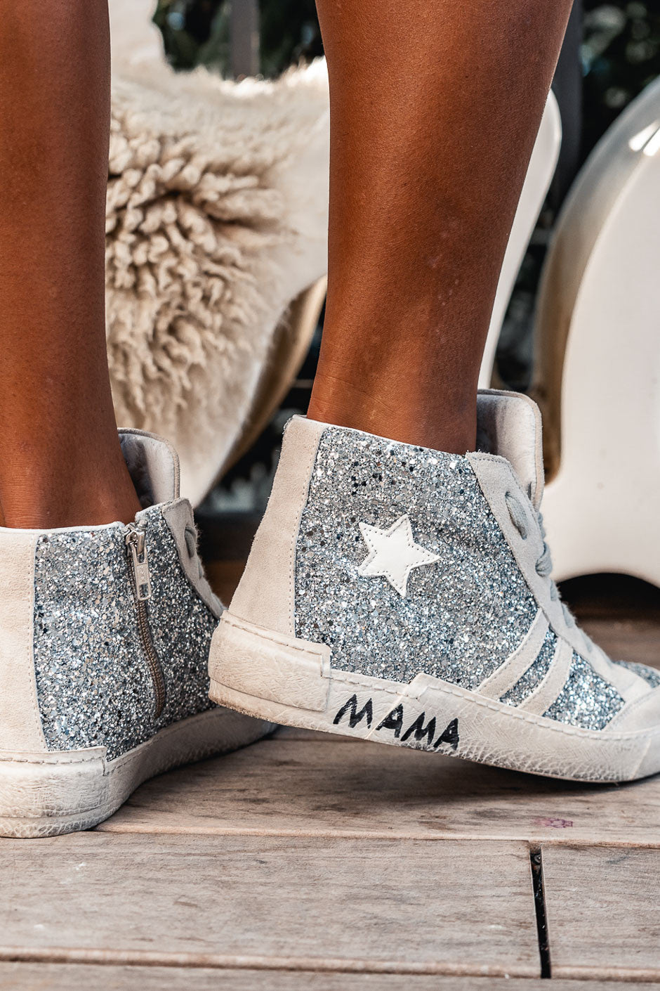 Sneakers Grungemama New Allglitter silver