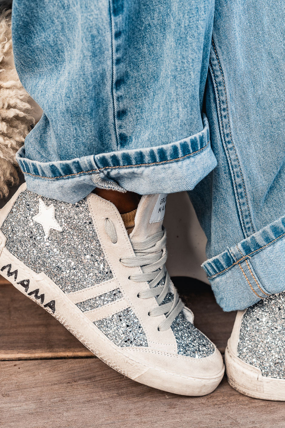 Sneakers Grungemama New Allglitter silver