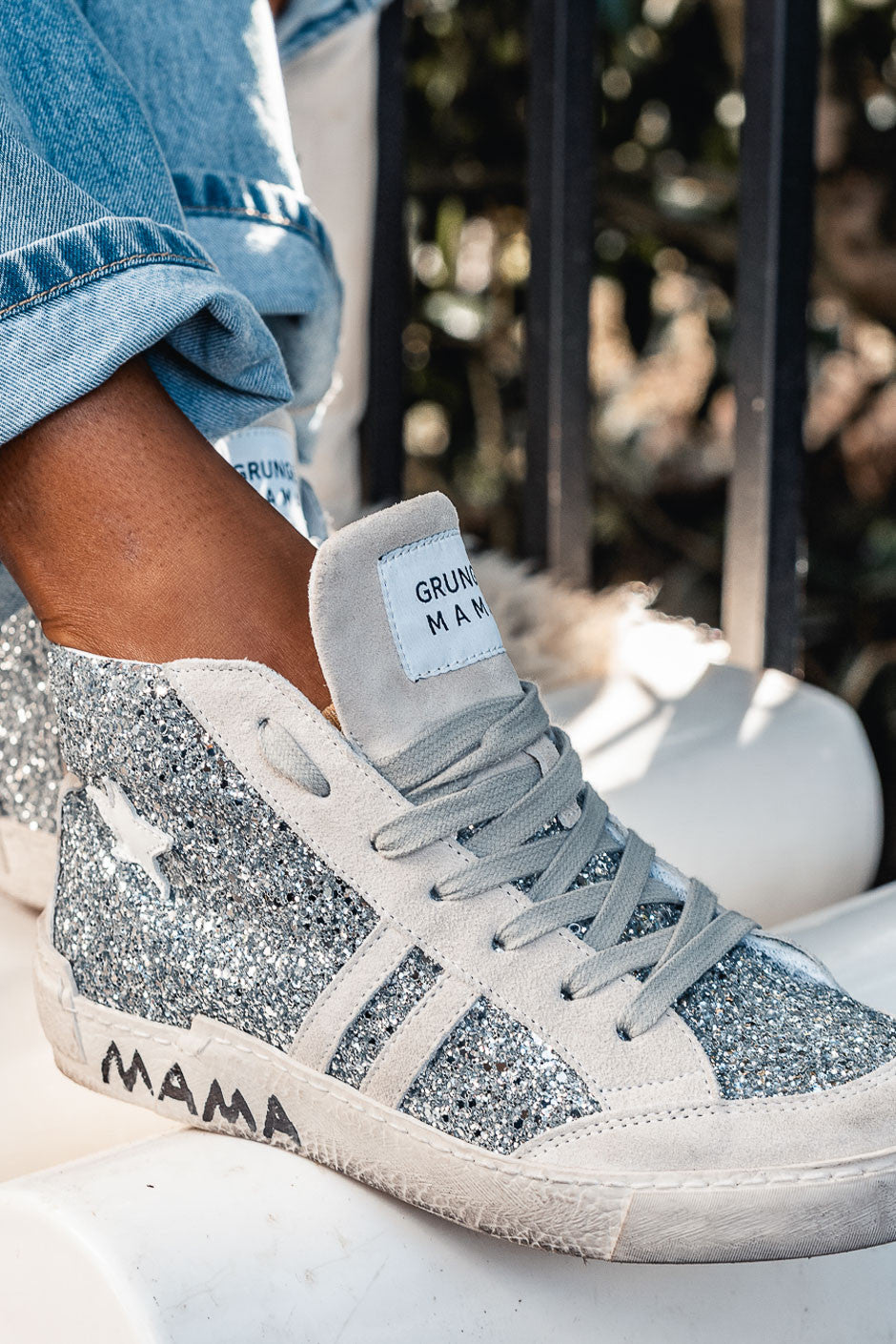 Sneakers Grungemama New Allglitter silver