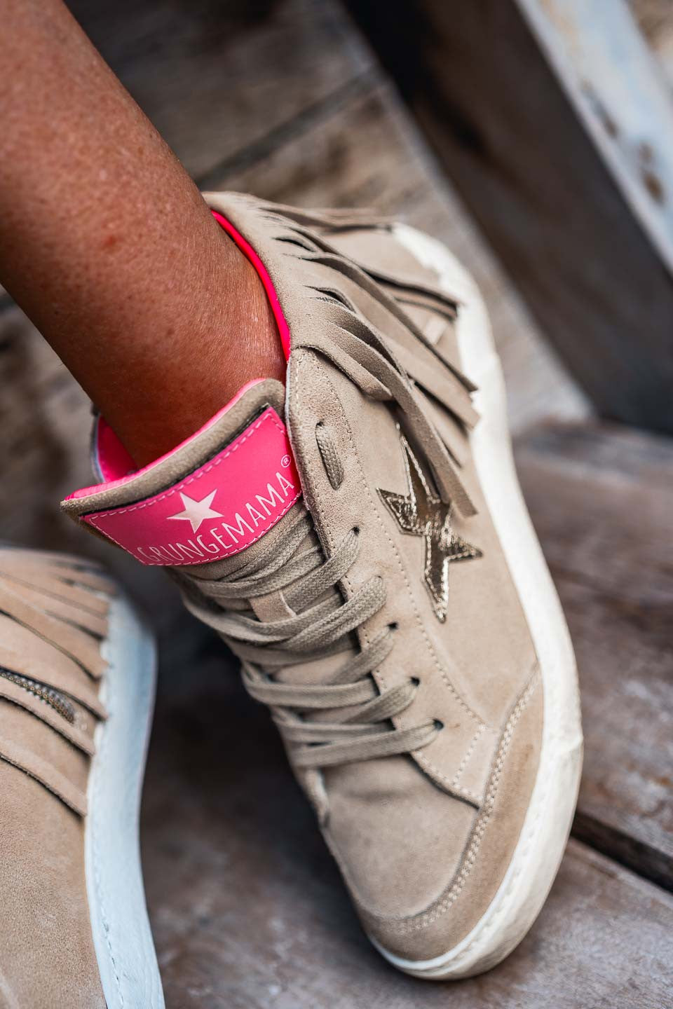 Sneakers Grungemama Wild beige/ rose