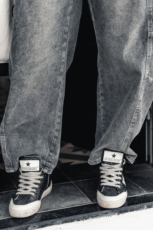 GRUNGEMAMA NEW ALLGLItter SNEAKERS black