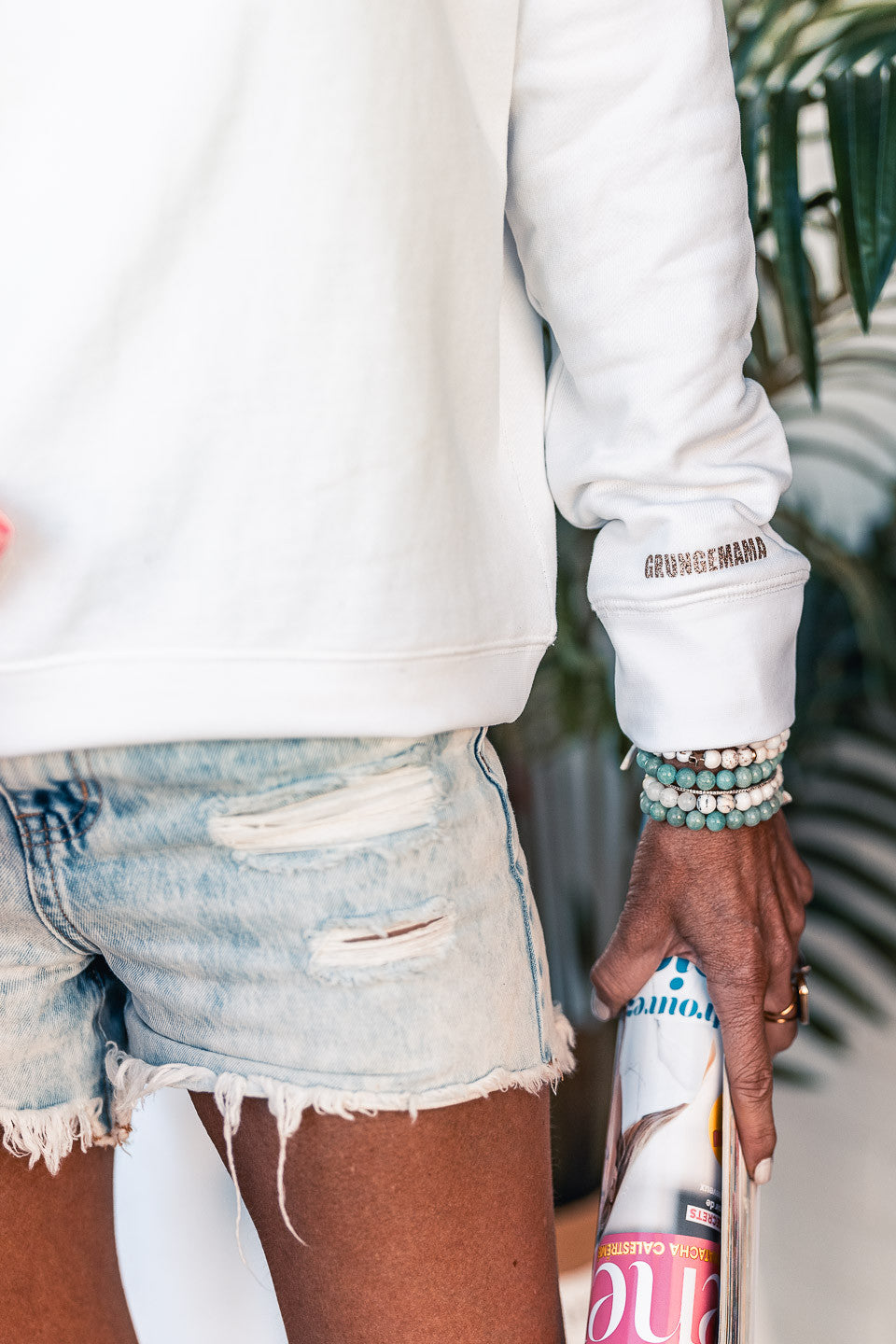 Sweat Grungemama Kima blanc