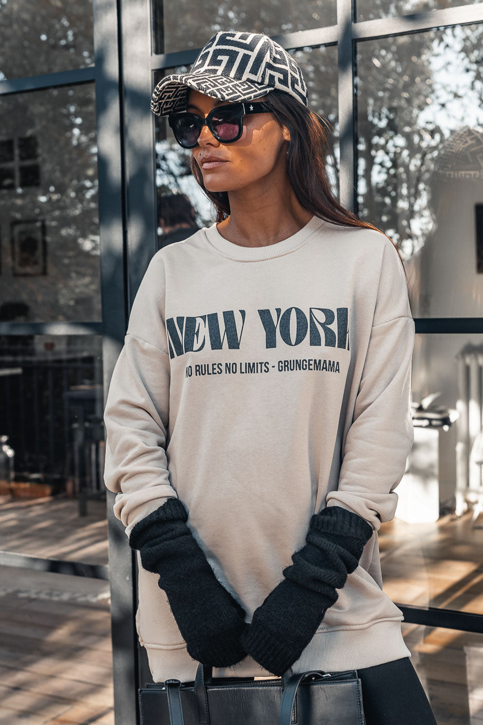 Sweat Grungemama No Rules beige