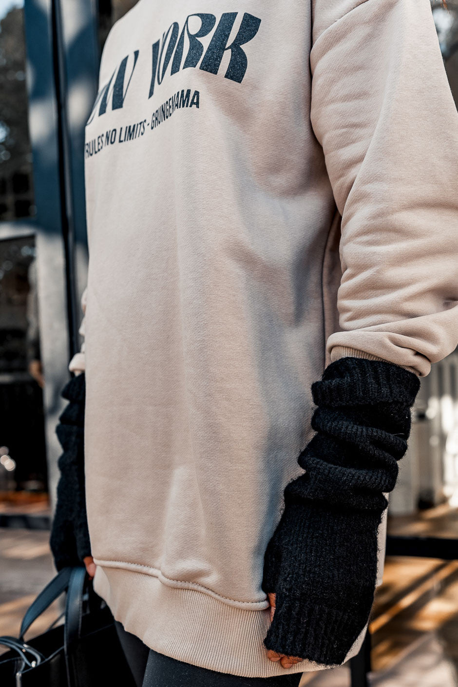 Sweat Grungemama No Rules beige