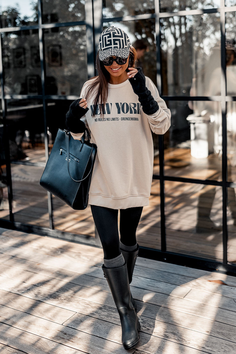 Sweat Grungemama No Rules beige