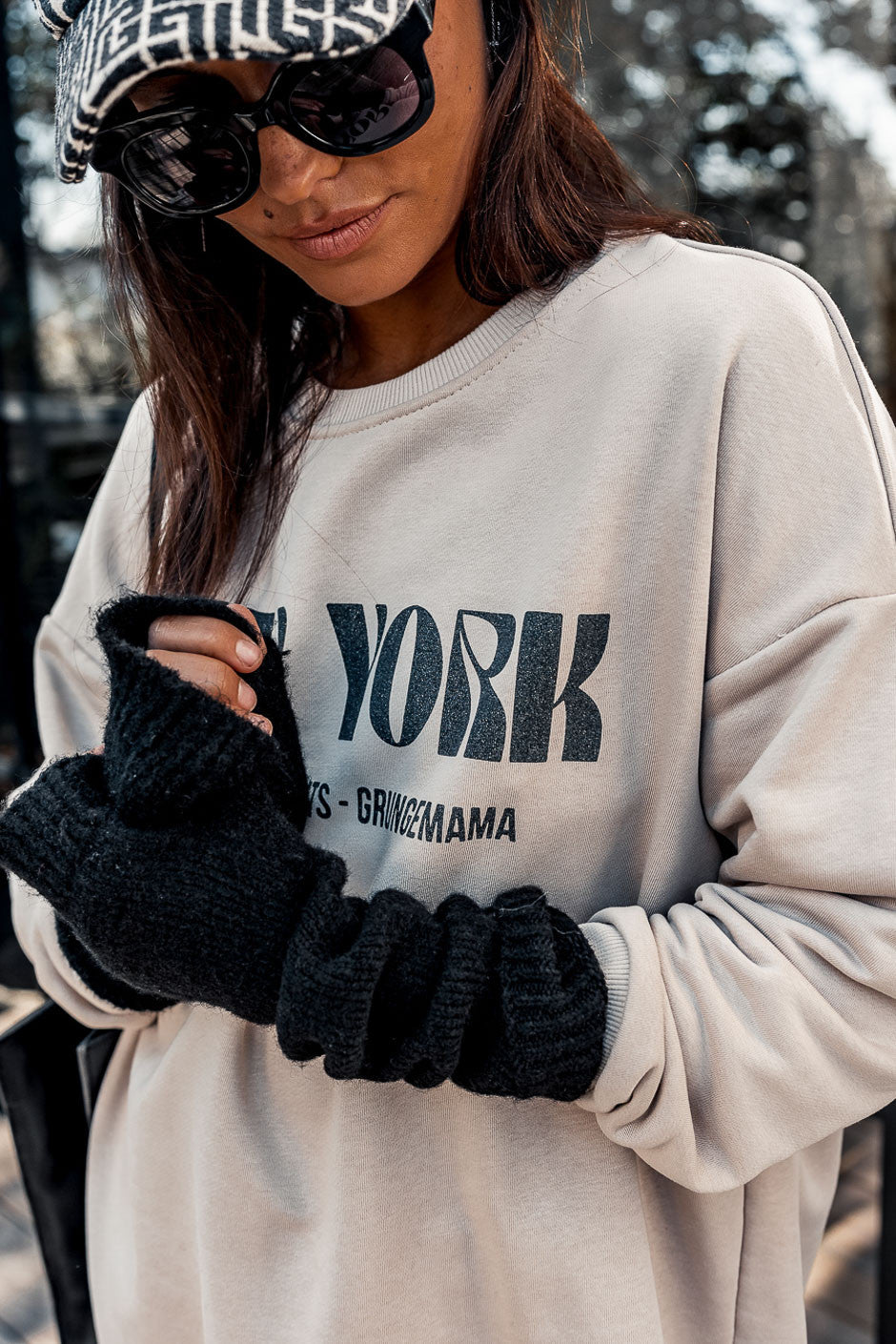 Sweat Grungemama No Rules beige