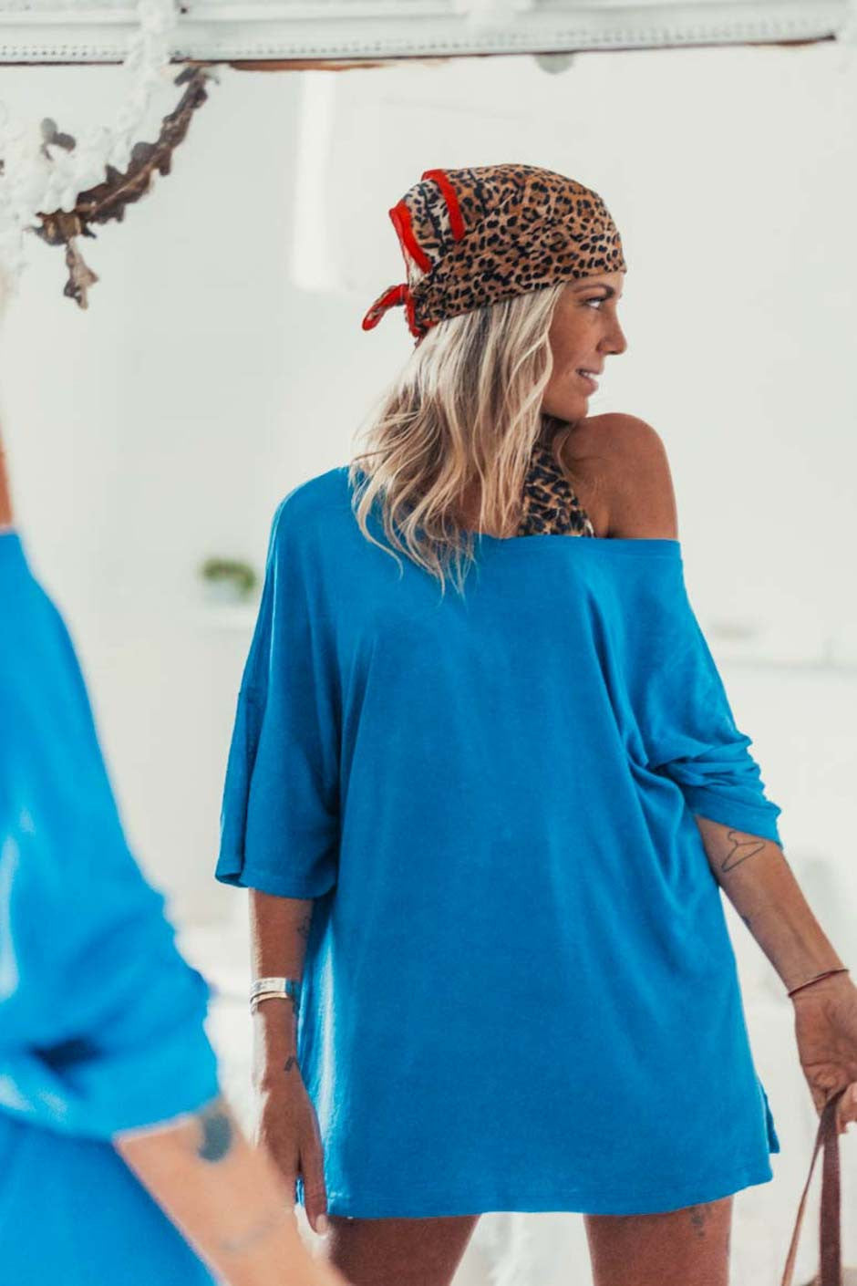 T-shirt Banditas Bisha bleu